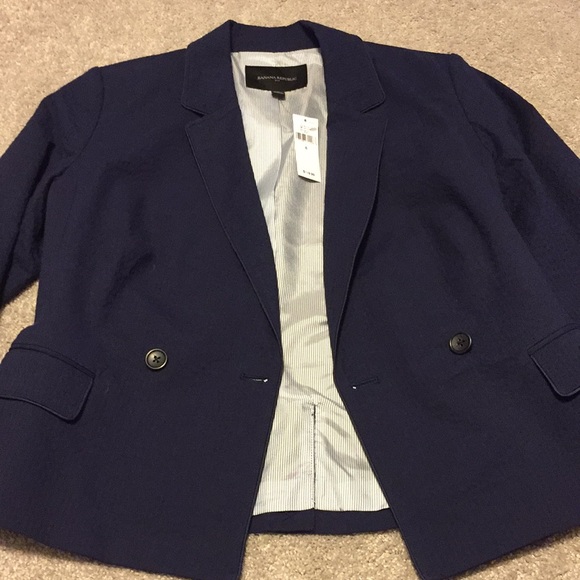 NWT Banana Republic Navy Blazer/Suit Jacket. - Picture 5 of 13
